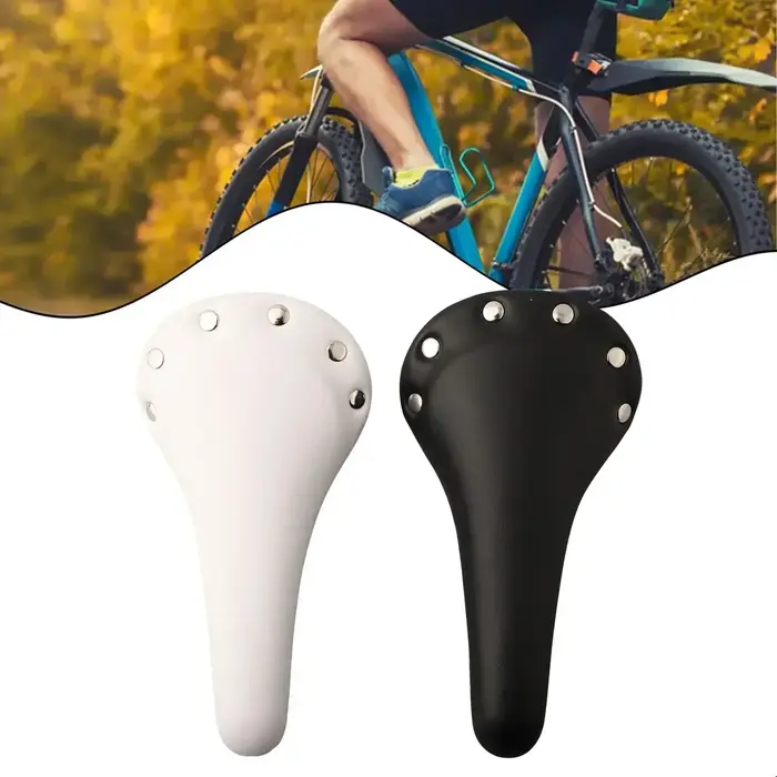 Selle en cuir souple antichoc pour VTT