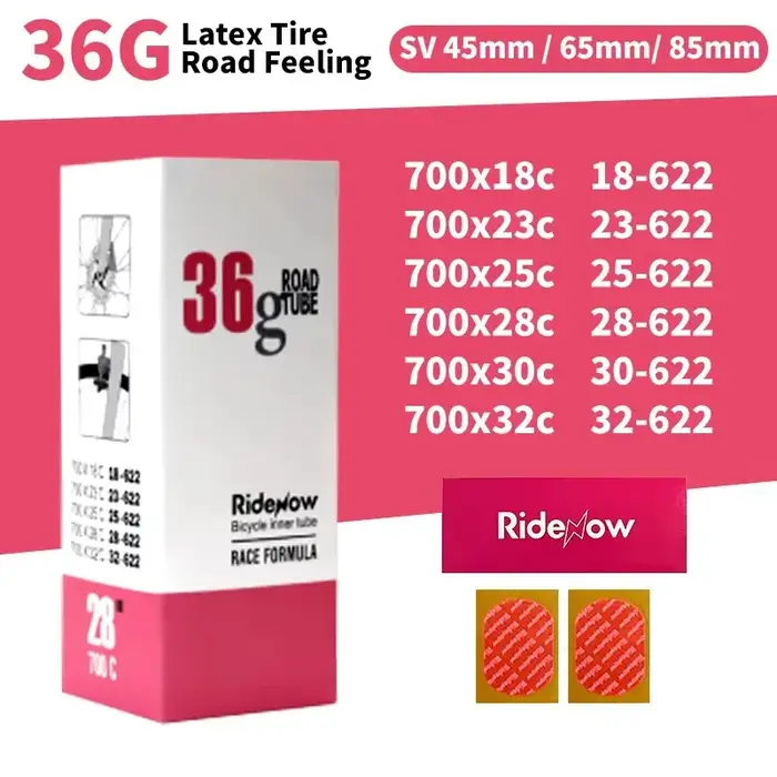 Chambre à air ultralégère vélo de route 700c 18 23 25 28 30 32