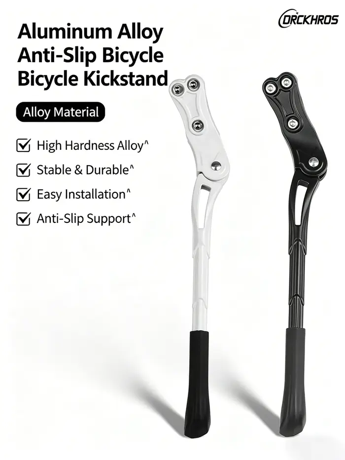 Béquille de vélo de route et VTT en aluminium réglable 24/26/27.5/29/700C – Support latéral arrière pour cyclisme