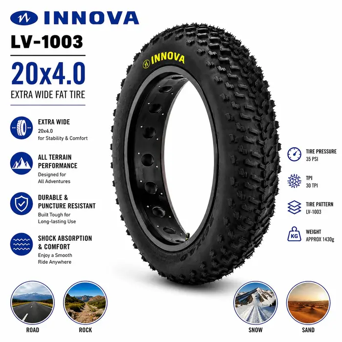 Pneu de vélo INNOVA LV-1003 20x4.0 pour VTT