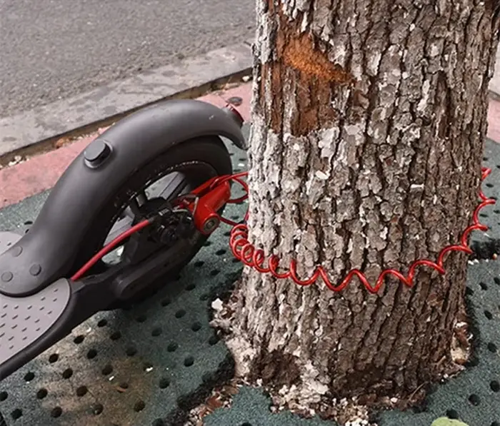 Accessoire antivol universel pour scooter électrique Xiaomi M365 1S Pro verrouillage frein à disque avec fil d'acier noir rouge bleu