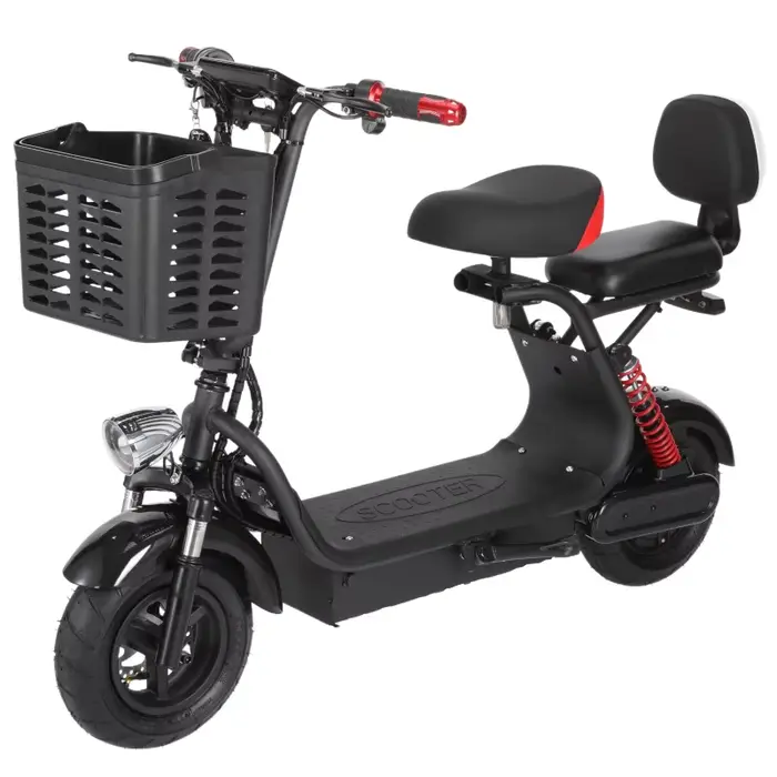Scooter électrique pliant de 11 pouces, 1000W, avec siège, 2 roues, doubles freins, pour les déplace