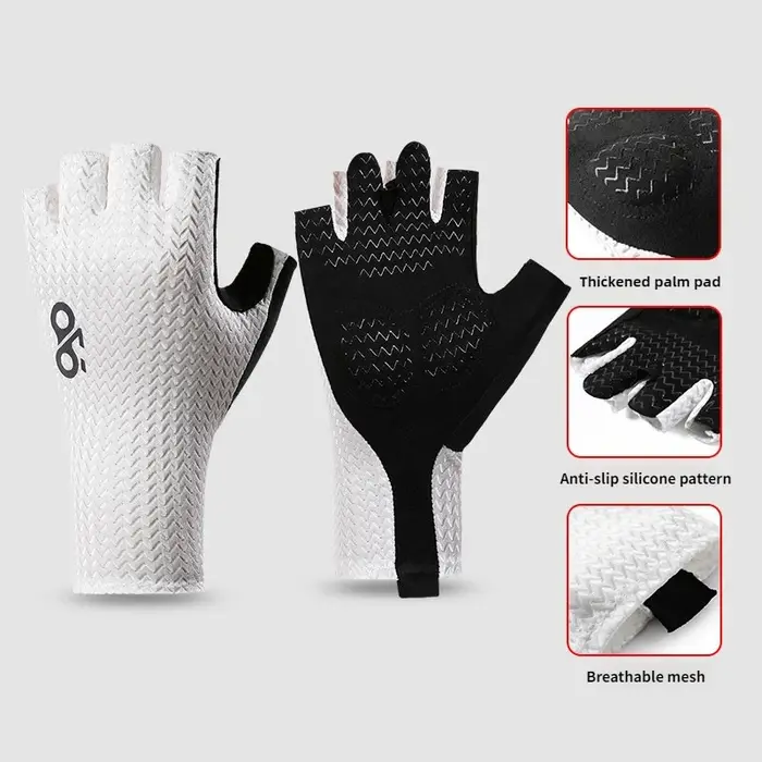 Gants de cyclisme demi-doigt respirants d'été