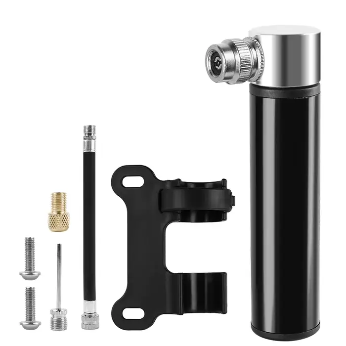 Mini pompe à vélo en alliage d'aluminium pour valves Schrader et Presta