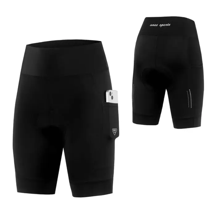 1 pièce Short de cyclisme rembourré pour femme avec rembourrage 4D et poche