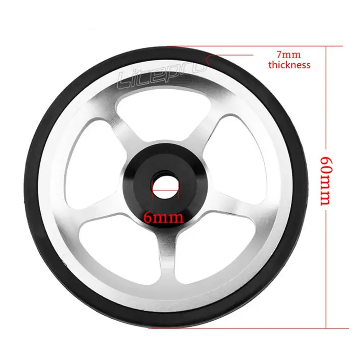 Litepro vélo pliant roue facile pour Brompton alliage d'aluminium CNC Easywheel ultraléger roulement scellé roues poussoirs pièces de cyclisme