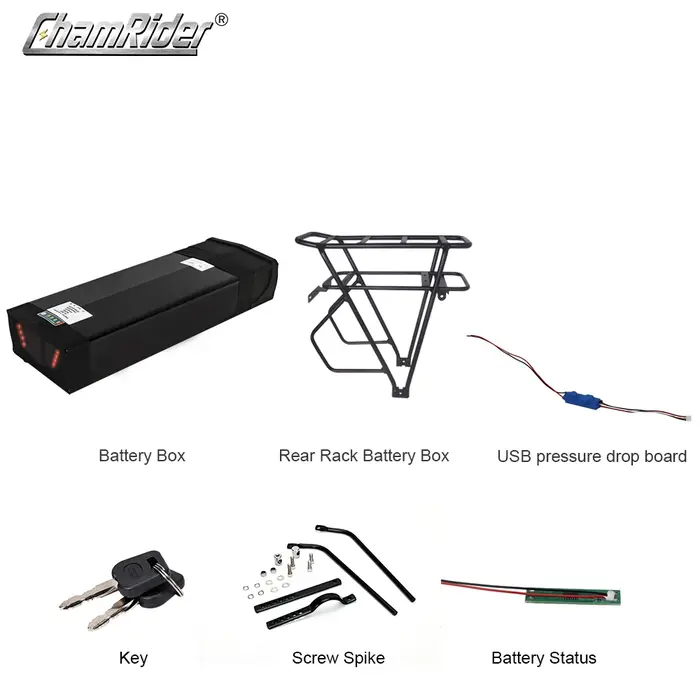 ChamRider-Boîte à piles pour vélo électrique