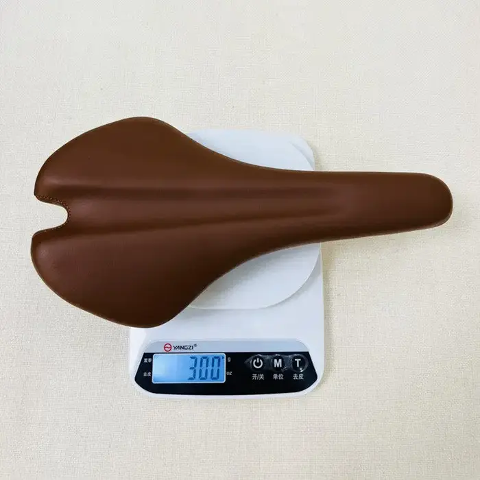 Selle de vélo en cuir marron vintage souple pour vélo de montagne