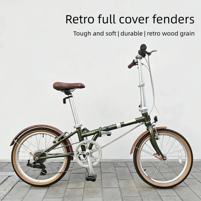 FMFXTRA Garde-boue rétro pleine couverture pour vélos pliants 16-20 pouces