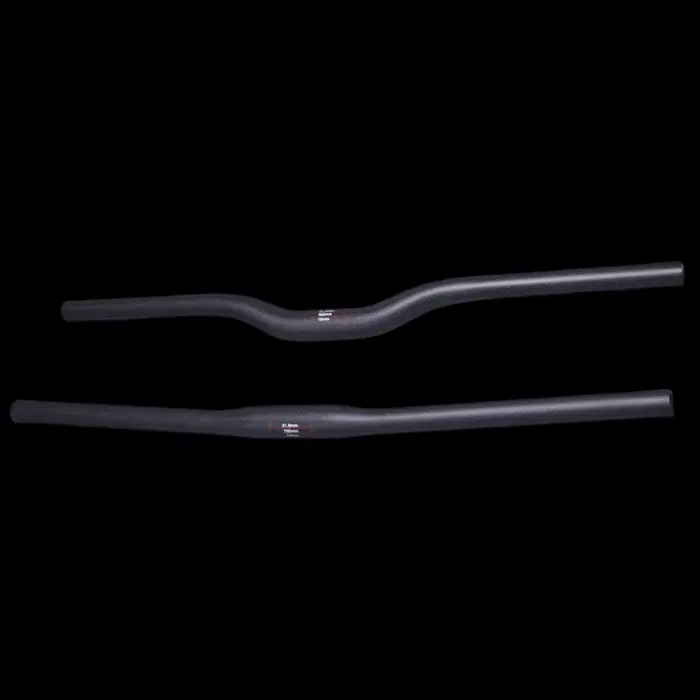 Guidon de vélo vtt en carbone mat, sans logo, hauteur plate, 31.8x600-760mm, pièces de cyclisme
