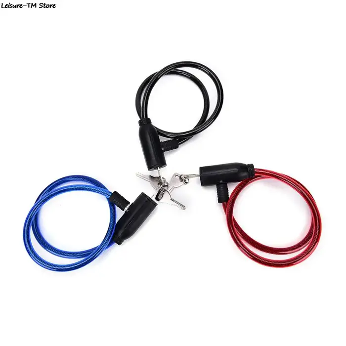 Câble antivol pour vélo et Scooter, serrure de sécurité avec 2 clés, 8x65cm