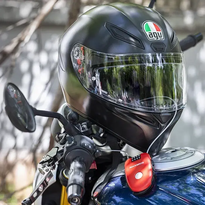 ROCKBROS Portable mot de passe vélo serrure moto casque fil