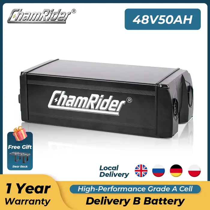 Batterie pour vélo électrique à support arrière 48 V 50 Ah – Haute capacité