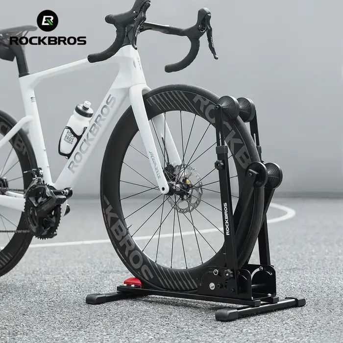 ROCKBROS supports de stationnement de vélo Double pôles en acier au carbone vtt