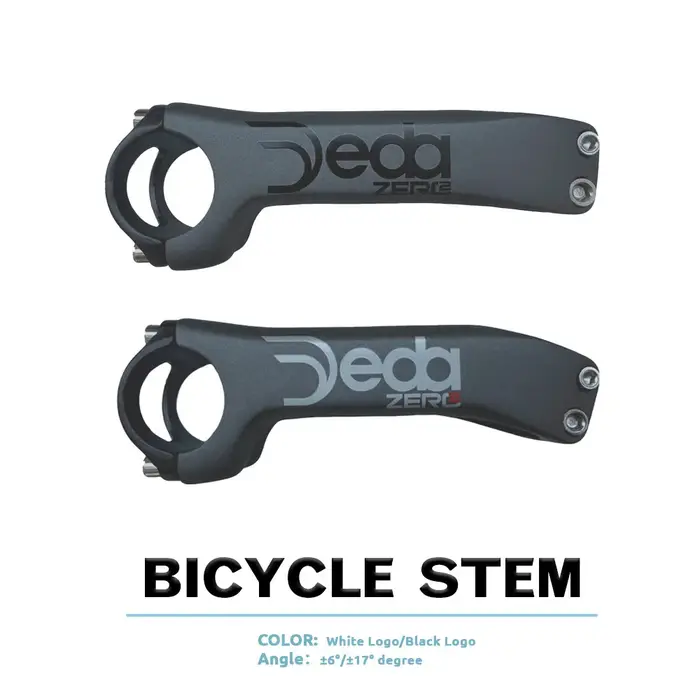 Nouveau logo JEDA noir/blanc 6 ° /17 ° Tige de vélo coudée 31.8 * 70-130mm pour VTT et vélo de rou