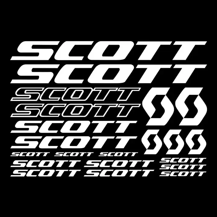 30 cm 21 pièces pour autocollants de cadre de vélo SCOTT autocollants feuille vélo produits de cyclisme accessoires couverture de voiture rayures personnalité, PVC
