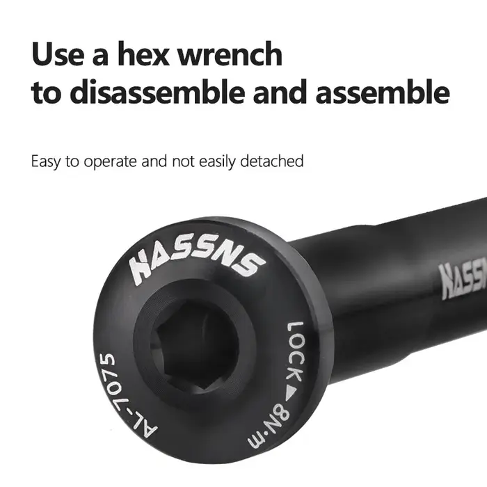 HASSNS Axe traversant VTT et Vélo de Route en alliage d'aluminium 15x100 15x110 12x142 12x100 12x148