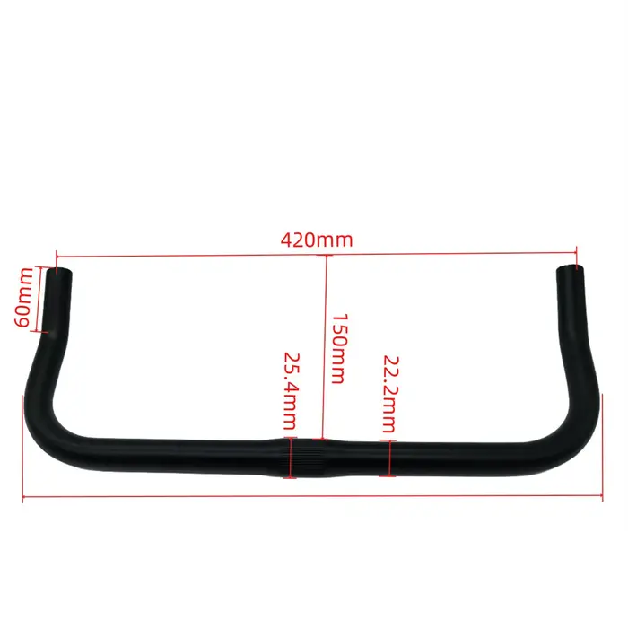 Guidon de vélo de route en alliage d'aluminium, guidon de vélo de montagne, barre de bullhorn pour v