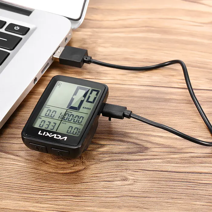 Lixada ordinateur de vélo USB rechargeable sans fil