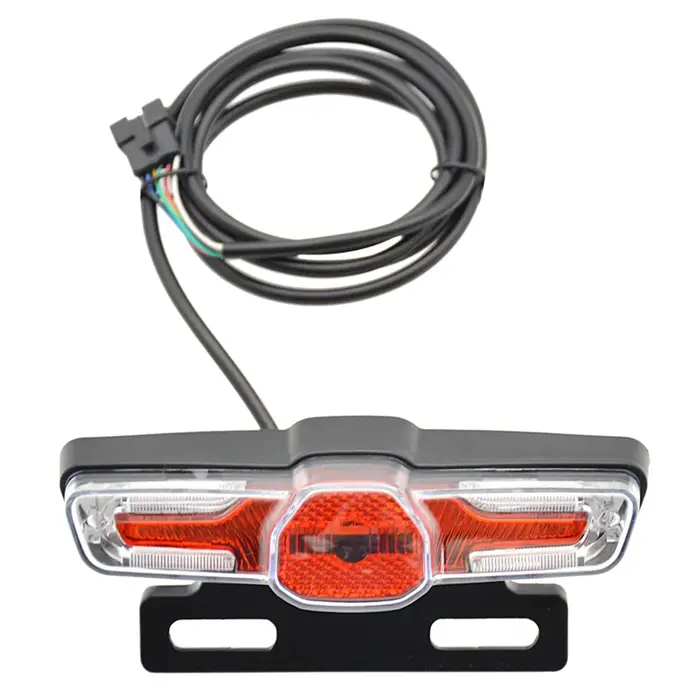 Ensemble de feux de freinage avant et arrière pour vélo électrique, lampe T1 avec klaxon, interrupte