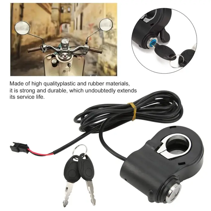 Kit de verrouillage au pouce pour scooter électrique noir en plastique haute qualité pour commande de vitesse ergonomique 12V à 99V et BMX