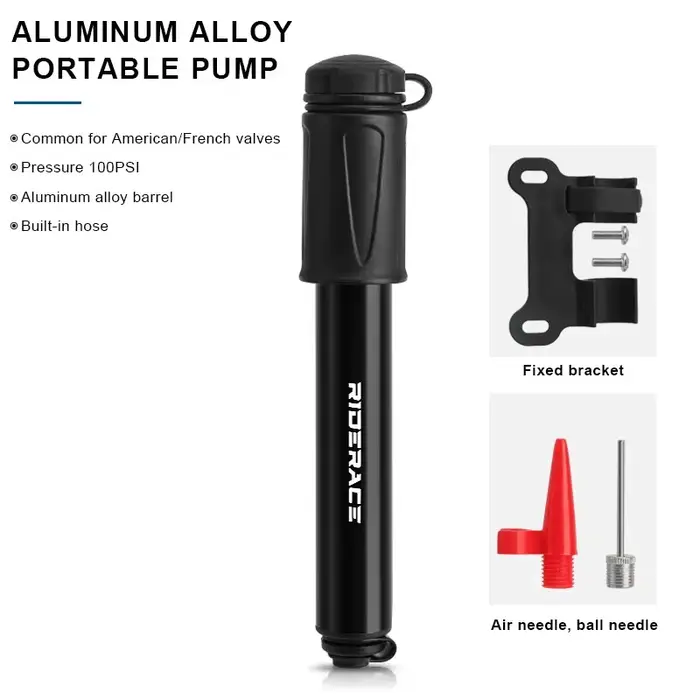 AliExpress Collection RIDERACE Vélo Pompe Portable Mini Vélo Main Pompe À Air Haute Pression Balle V
