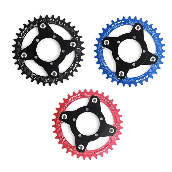 Roue à chaîne de vélo électrique 32T 34T 36T 38T rouge bleu noir pour Kits de moteur d'entraînement central Bafang 8