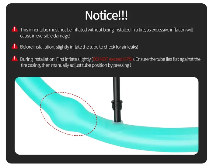 Chambre à air en TPU pour vélo de route