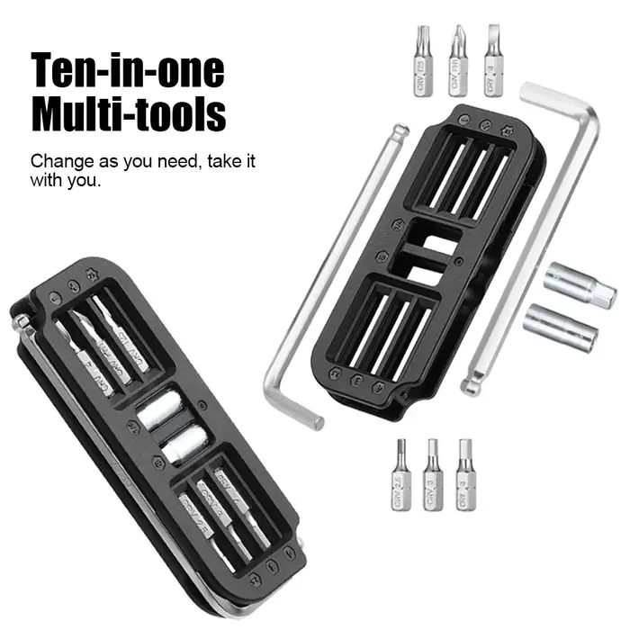 10 en 1 vélo multi-outils en acier cyclisme combinaison outils d'entretien multifonctionnel Portable