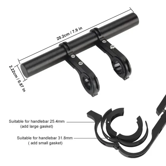 Support d'extension de guidon de vélo 20/30 cm