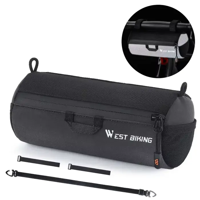 WEST BIKING-Sac de guidon de vélo portable avec bande élastique