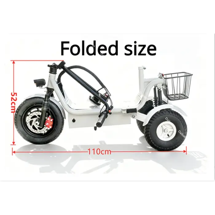 Tricycle électrique pliant à 3 roues