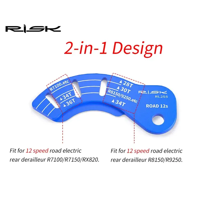 Risque vélo de route 12T dérailleur arrière électrique chaîne écart volant d'inertie roue de guidage GG outil de jauge de réglage pour R7100 R7150 RX820 R8150