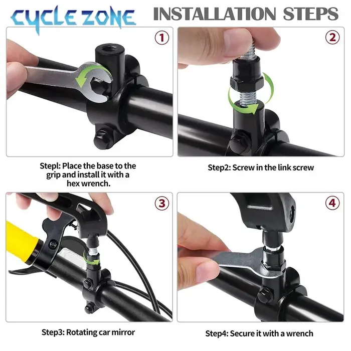 Rétroviseurs de guidon de vélo universels grand Angle 360 rotatif rétroviseur