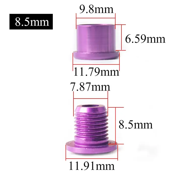 BUCKLOS – vis de plateau de vélo en alliage d'aluminium, pour pédalier simple/double, 6.5mm, 8.5mm, 