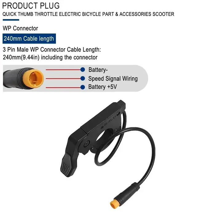 Accélérateur de guidon pour vélo électrique