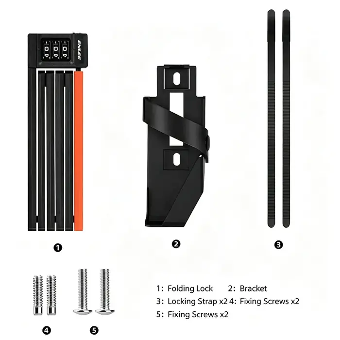 Antivol à code pliable pour vélo, antivol portable pour VTT, vélo de route, scooter, vélo électrique