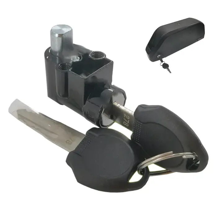 Serrure de boîtier de batterie de vélo avec 2 clés, cylindre de verrouillage de batterie de vélo éle
