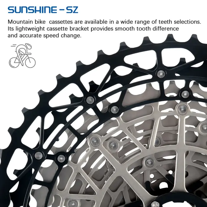 SUNSHINE – Cassette de vélo de montagne 8 9 10 11 12 vitesses