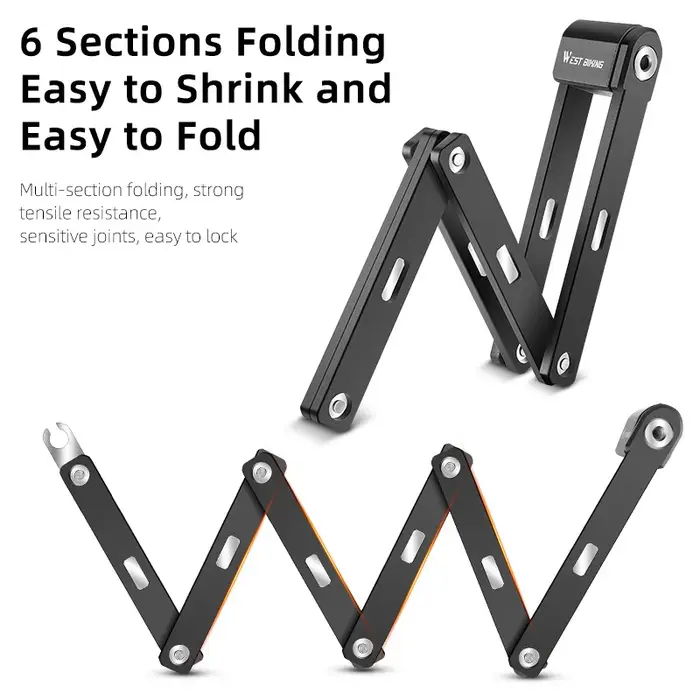 WEST BIKING – serrure de vélo pliable