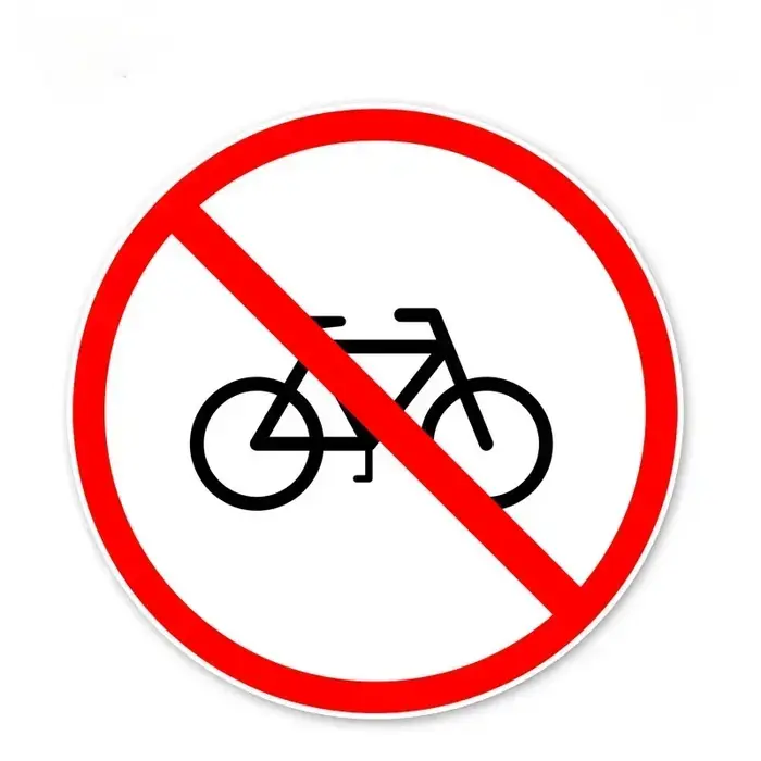 Autocollant de panneau d'avertissement en PVC pour stationnement de vélo
