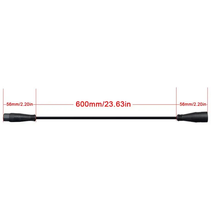 Câble d'extension étanche pour moteur de vélo électrique, 9 broches, 1000W, 60cm