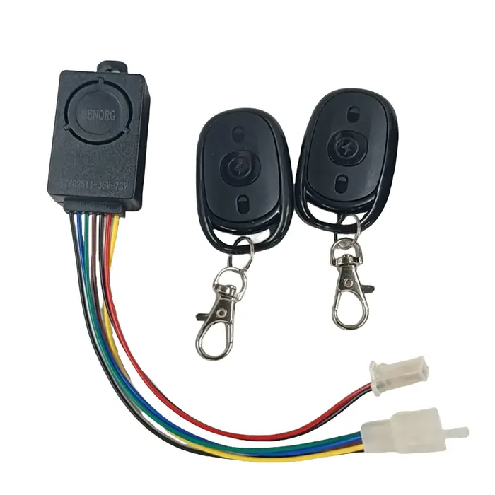Système d'alarme de vélo électrique 48V 60V 72V avec deux interrupteurs pour vélo électrique Tricycl