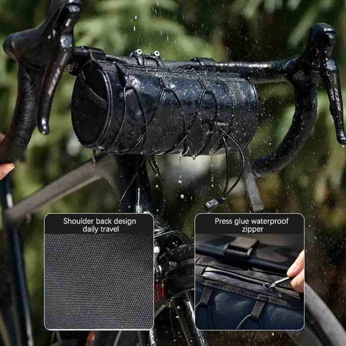 Pack de rangement monté sur cadre de vélo