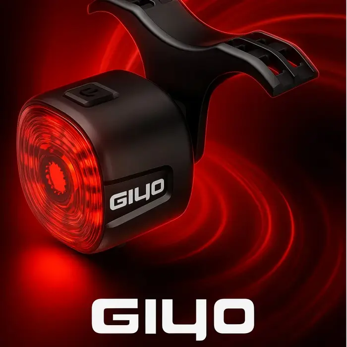 GlYO Feu arrière de vélo - Intelligent avec détection de freinage automatique / Option non intelligente - IP66 étanche USB rechargeable pour VTT/vélo de route