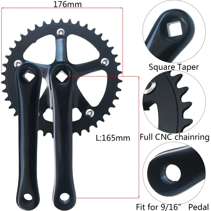 Pédalier de vélo de route 165mm 130BCD