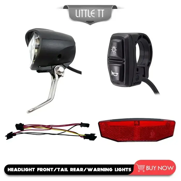Enquêter arrière LED pour vélo électrique, éclairage de sauna pour vélo électrique, klaxon arrière, 