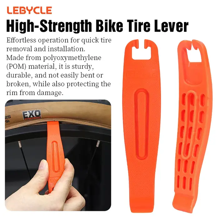 LEBYCLE 3 pièces leviers de pneu tige de vélo cyclisme barre de levier outils de réparation ouvreur