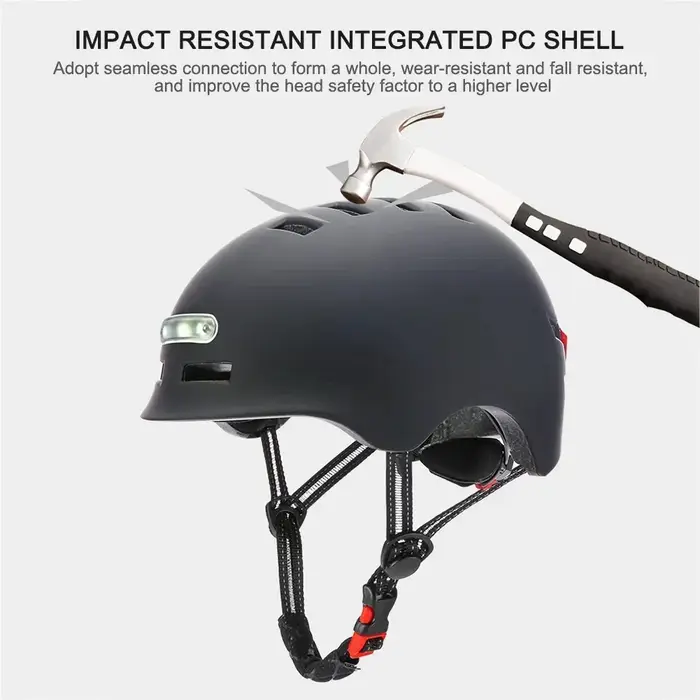 Casque de vélo avec avertissement lumineux intégré