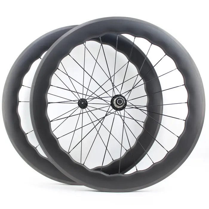 Le plus récent jeu de roues de vélo de route 700C UD entièrement en Fiber de carbone roues de vélo e